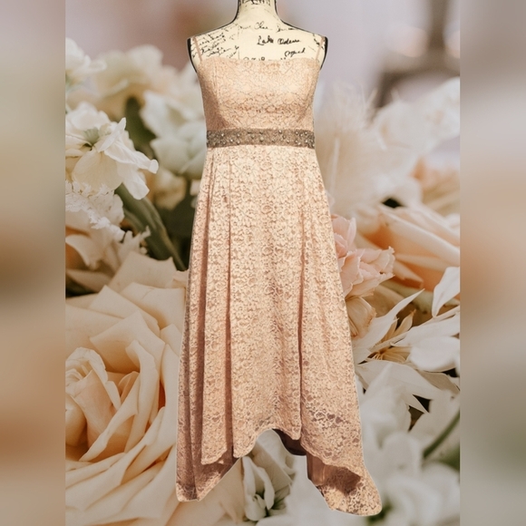 My Michelle Pink Strapless Dress - Picture 3 of 12